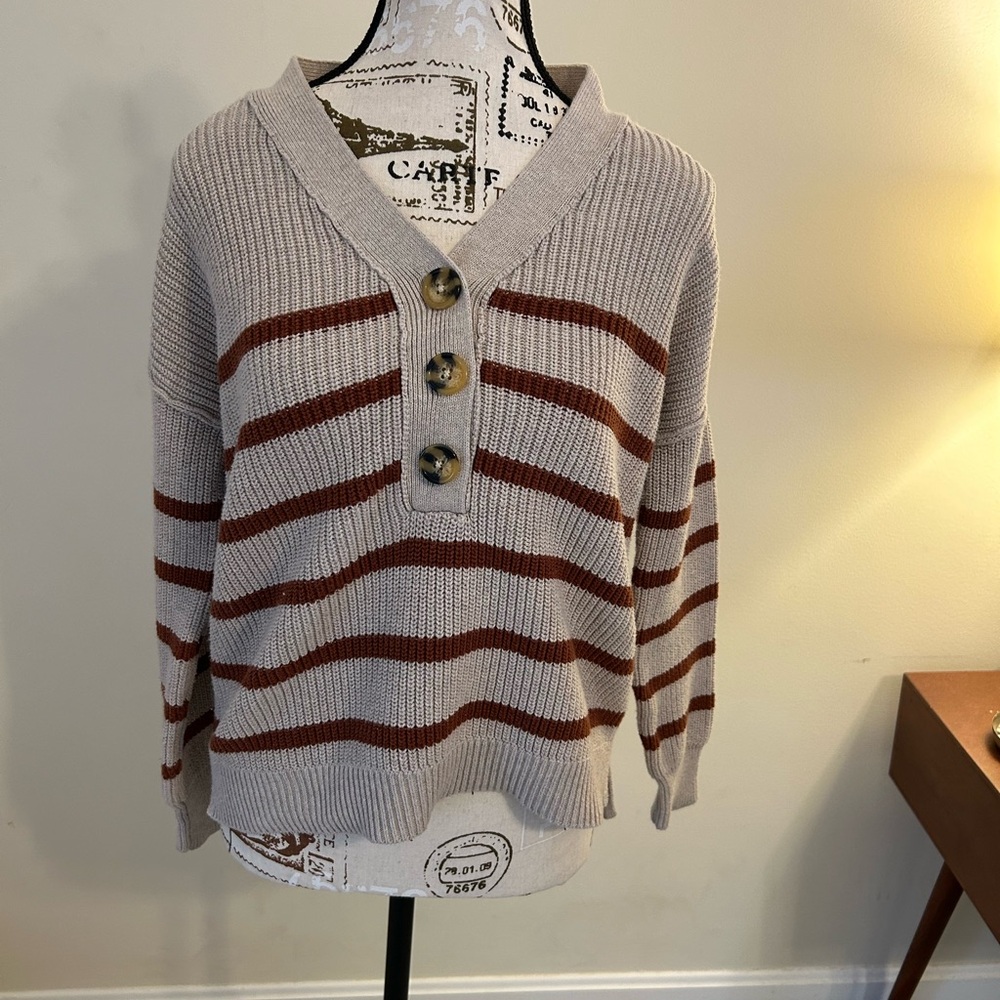 Rachel Zoe Beige Knit Sweater
